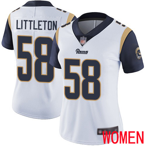 Los Angeles Rams Limited White Women Cory Littleton Road Jersey NFL Football #58 Vapor Untouchable